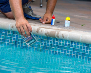 testing pool water's chemical levels